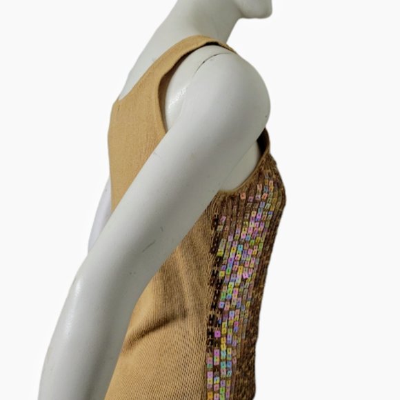 Vintage Women’s 52 Weekends Sequined Sleeveless Knit Sweater Shirt Tank Top Med - Picture 3 of 9